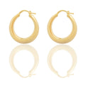 Orecchini Oro Giallo Oro 18 carati Cerchio Bombato Elettroformato Solo Oro diametro esterno cm.2,5
