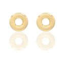 Orecchini Oro Giallo Oro 18 carati Bottone traforato Elettroformato Solo Oro cm. 2,0 x 2,0 spessore mm. 4