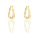 Orecchini Oro Giallo Oro 18 carati Triangolo Elettroformato Solo Oro cm. 3,0 x 2,5 spessore mm. 4