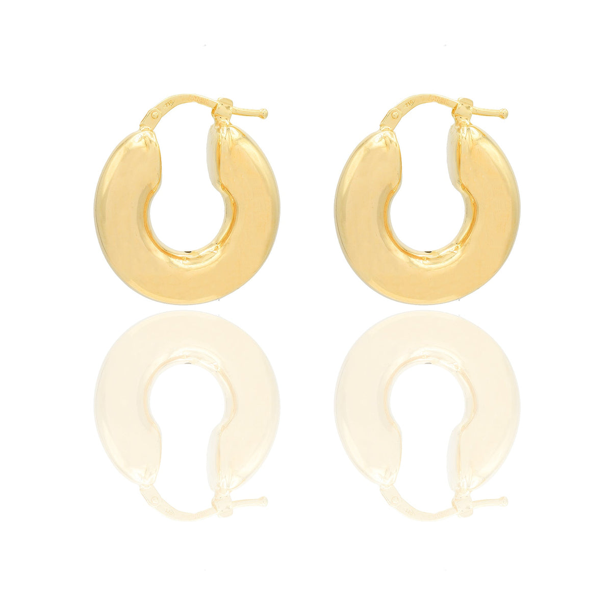 Orecchini Oro Giallo Elettroformato  Solo Oro spessore mm. 6 diametro cm. 0,8 