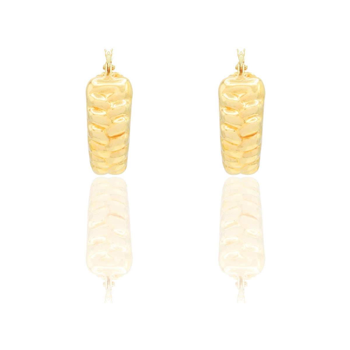 Orecchini Oro Giallo Elettroformato  Solo Oro  Lunghezza cm. 2,2 