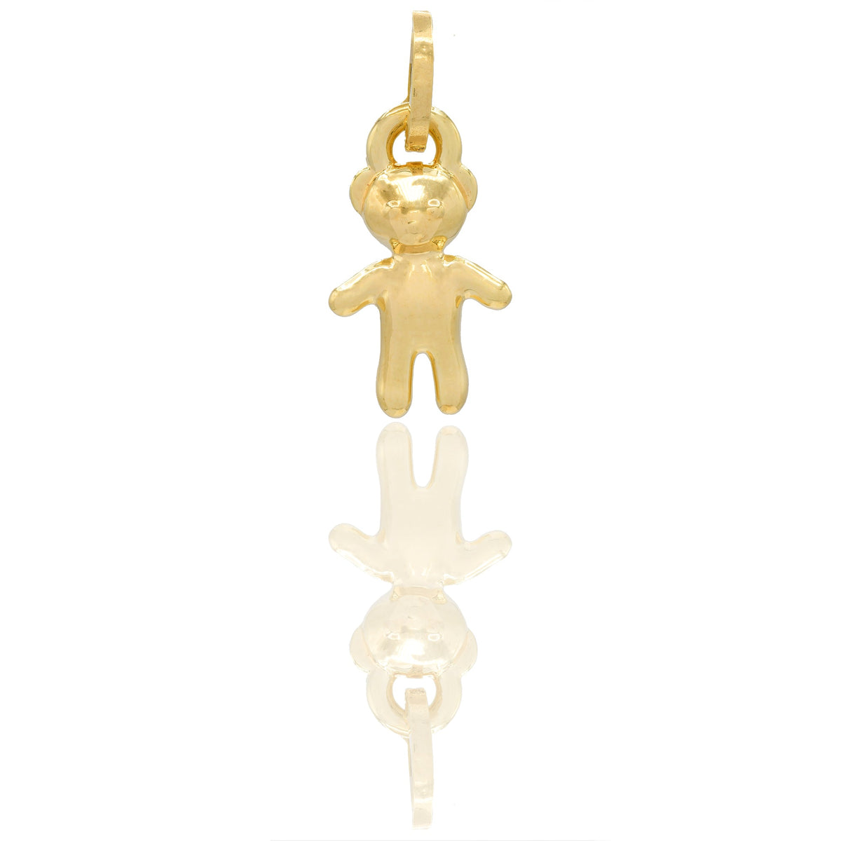 Ciondolo Oro Giallo Oro 18 carati Orsetto Teddy Elettroformato Solo Oro cm. 3,0 x 1,4 spessore mm. 6
