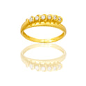 ANELLO DONNA VERETTA 6 PIETRE CON BORDO LATERALE