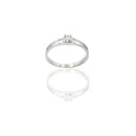 ANELLO DONNA SOLITARIO 4 GRIFFE DOPPIO GAMBO