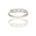 Anello Oro Bianco Oro 18 carati Trilogy Pietre Laterali Zirconi Bianchi
