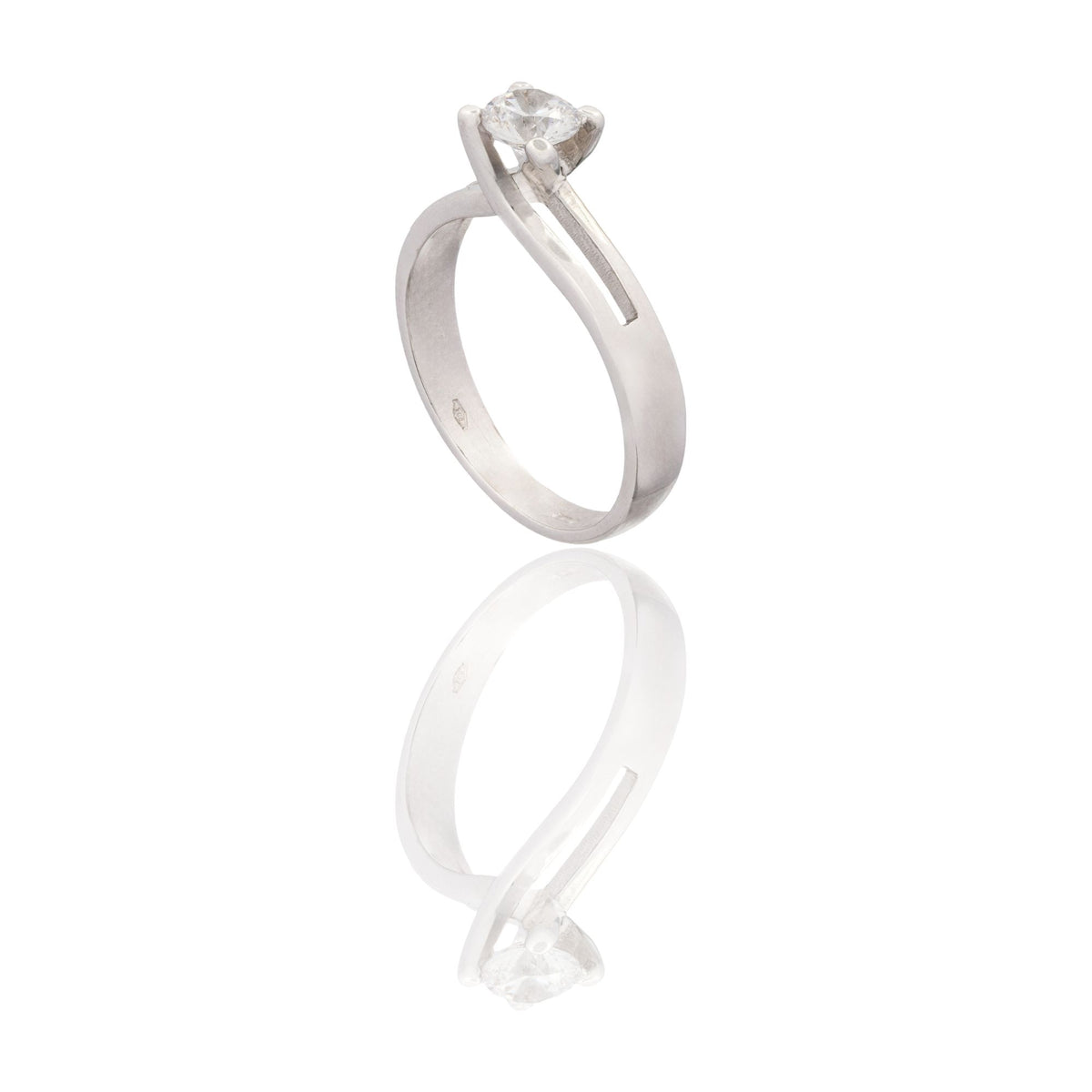 ANELLO DONNA SOLITARIO GAMBO FORATO