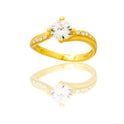 ANELLO DONNA SOLITARIO GAMBO ZIRCONATO
