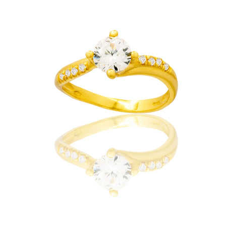 ANELLO DONNA SOLITARIO GAMBO ZIRCONATO