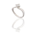 ANELLO DONNA SOLITARIO 4 GRIFFE MODELLO VALENTINO