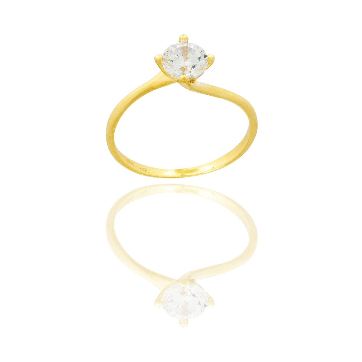 ANELLO DONNA SOLITARIO 4 GRIFFE MODELLO VALENTINO