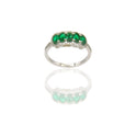 ANELLO DONNA 5 PIETRE OVALI CONTORNO PAVE'