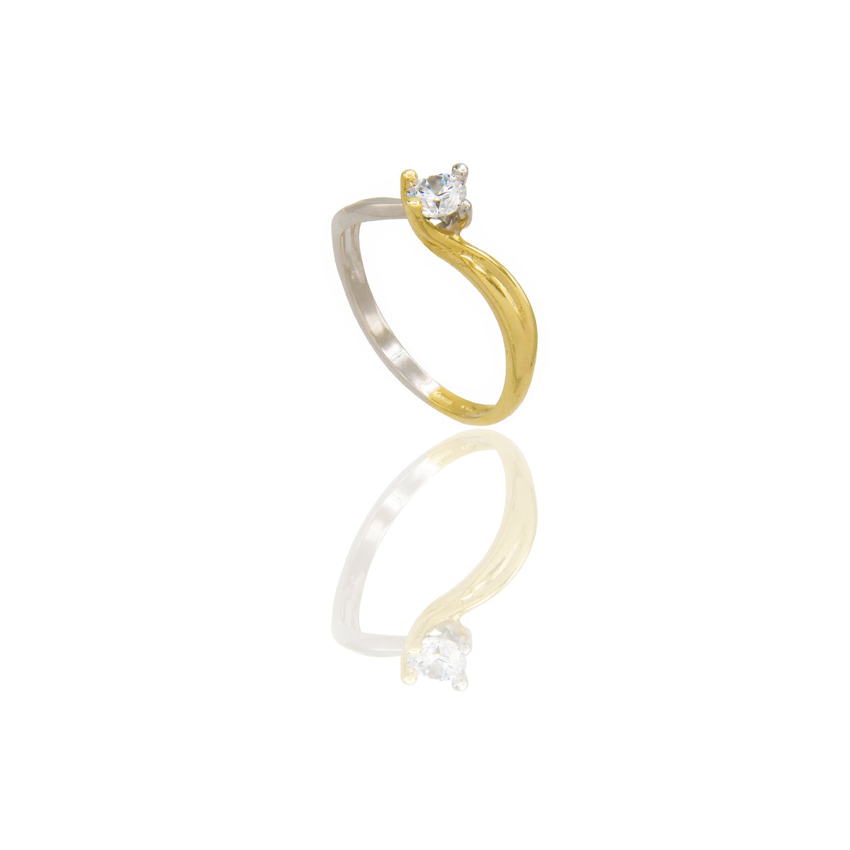 ANELLO DONNA SOLITARIO 4 GRIFFE