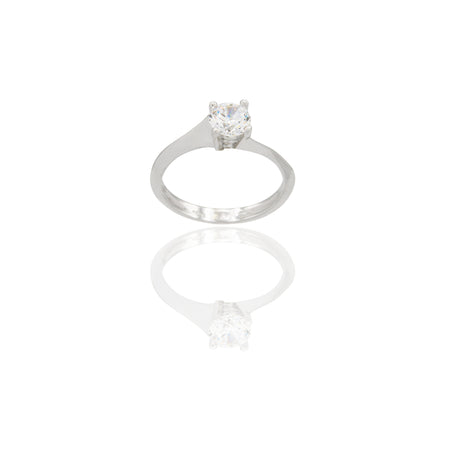 ANELLO DONNA SOLITARIO 4 GRIFFE