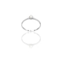 Anello Oro Bianco Oro 18 carati Solitario 4 griffe Zircone Bianco spessore gambo 1,40 mm , spessore pietra 3,0