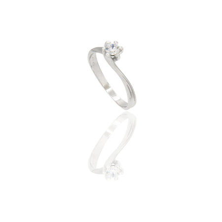 ANELLO DONNA SOLITARIO 6 GRIFFE