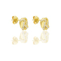 ORECCHINI DONNA DONNA BOTTONE INTRECCIATO