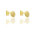 ORECCHINI DONNA DONNA BOTTONE INTRECCIATO