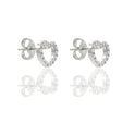 ORECCHINI DONNA  CONTORNO CUORE PAVE'