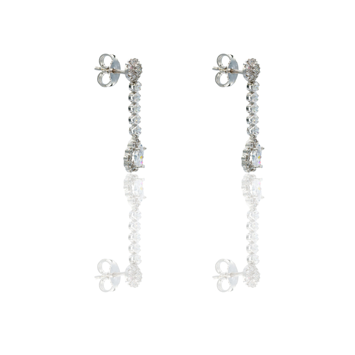 ORECCHINI DONNA DONNA TENNIS E GOCCIA PAVE'