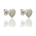 ORECCHINI DONNA CUORE A LOBO PAVE'