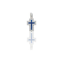 Ciondolo Oro Bianco Oro 18 carati Croce pavè Zirconi Bianchi, Zirconi blu lunghezza cm. 2.00 larghezza cm. 1,00