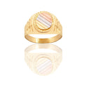 Anello Oro Giallo, Oro Bianco, Oro Rosa Oro 18 carati Uomo Scudo Tondo Solo Oro 