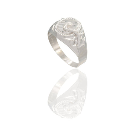 ANELLO UOMO SCUDO OVALE CON SERPENTE