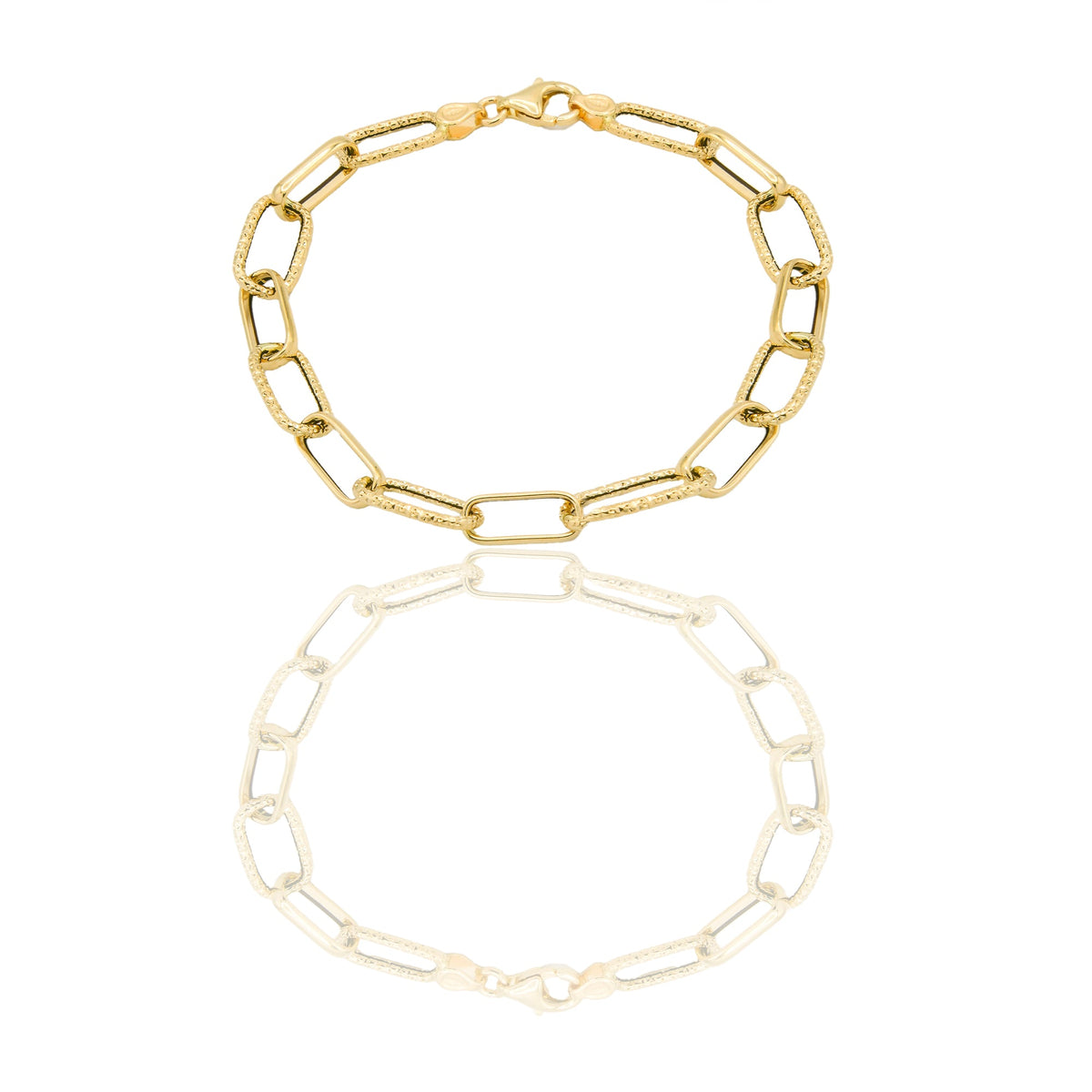 Bracciali Oro Giallo Oro 18 carati maglie fantasia Solo oro 19cm x 0,5cm