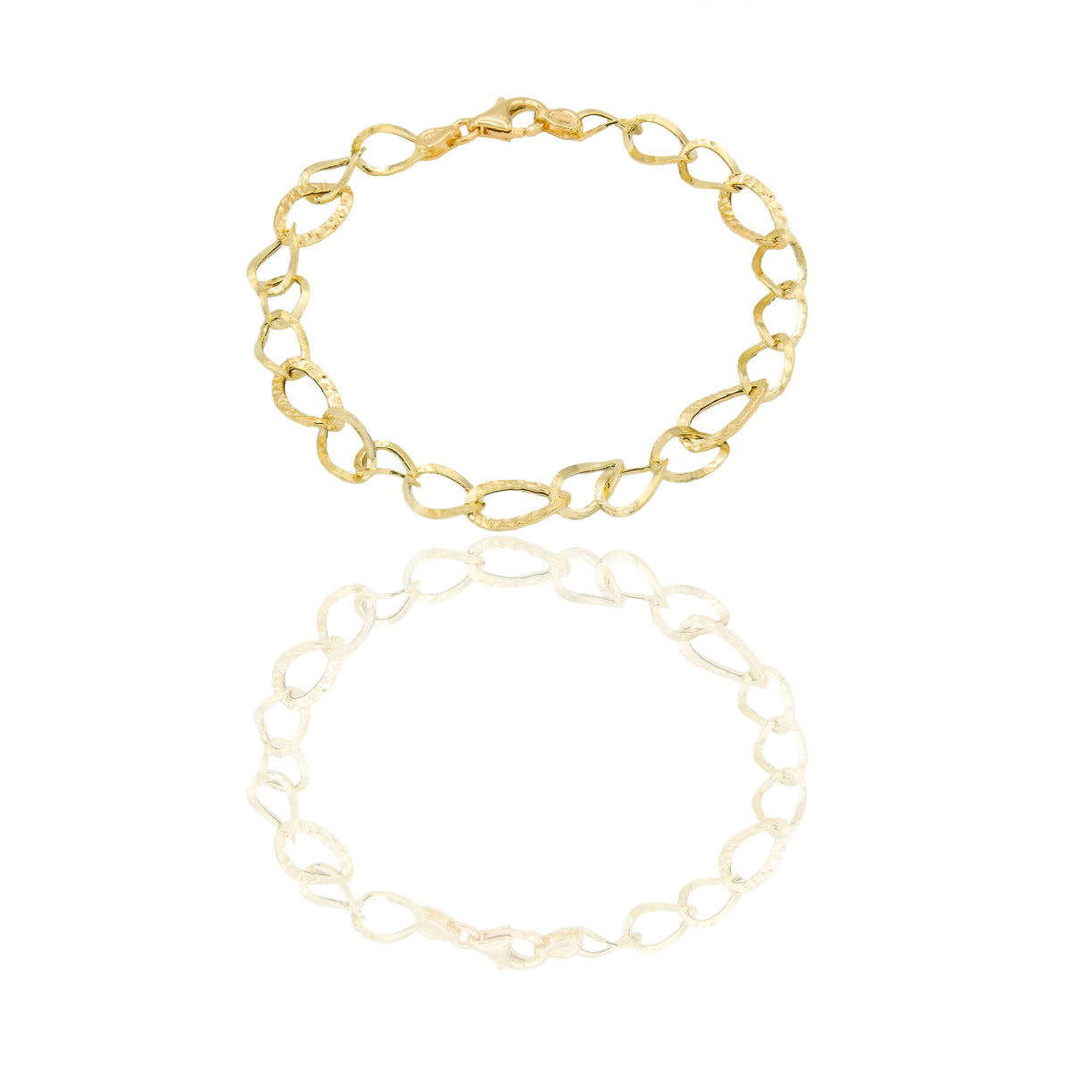 Bracciali Oro Giallo Oro 18 carati maglie fantasia Solo oro 20cm x 0,6cm