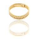 Bracciali Oro Giallo Oro 18 carati Maglia president Solo Oro spessore 14mm