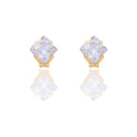 Orecchini Oro Giallo Oro 18 carati Punto Luce 4 Griffe Zircone Bianco