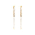 Orecchini Oro Giallo Oro 18 carati Cerchio pavè Zirconi Bianchi cm. 1 spessore mm 2