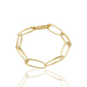 BRACCIALE CATENA OVALI IRREGOLARI DA CM.2 LUCIDI