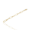 Bracciale Oro Giallo Oro 18 carati Catena Ovali Irregolari Da Cm.2 Lucidi Solo Oro mis.2