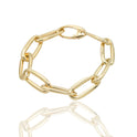BRACCIALE CATENA OVALI IRREGOLARI DA CM.2 LUCIDI