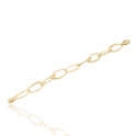 Bracciale Oro Giallo Oro 18 carati Catena Con Ovali Irregolari A Punta Solo Oro cm 19.5