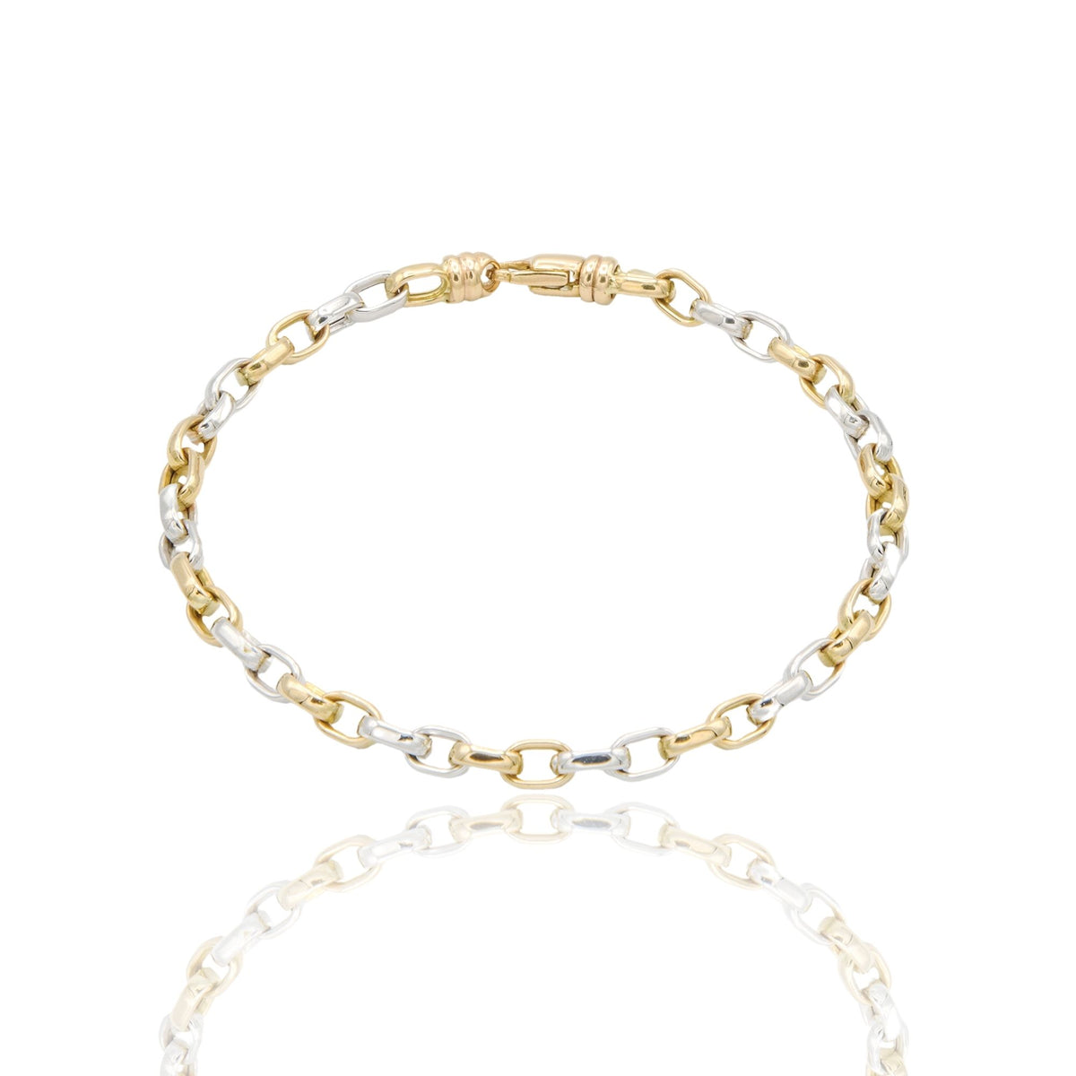 Bracciale Oro Giallo, Oro Bianco Oro 18 carati Rolo' Solo Oro 