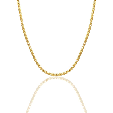 Collana Oro Giallo, Oro Bianco Oro 18 carati Catena Tubolare Maglie Rettangolari Solo Oro cm.60