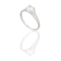 ANELLO DONNA PIETRA CENTRALE PAVE' SU GAMBO