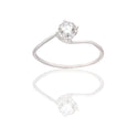 Anello Oro Bianco Oro 18 carati Modello Valentino  Zircone Bianco