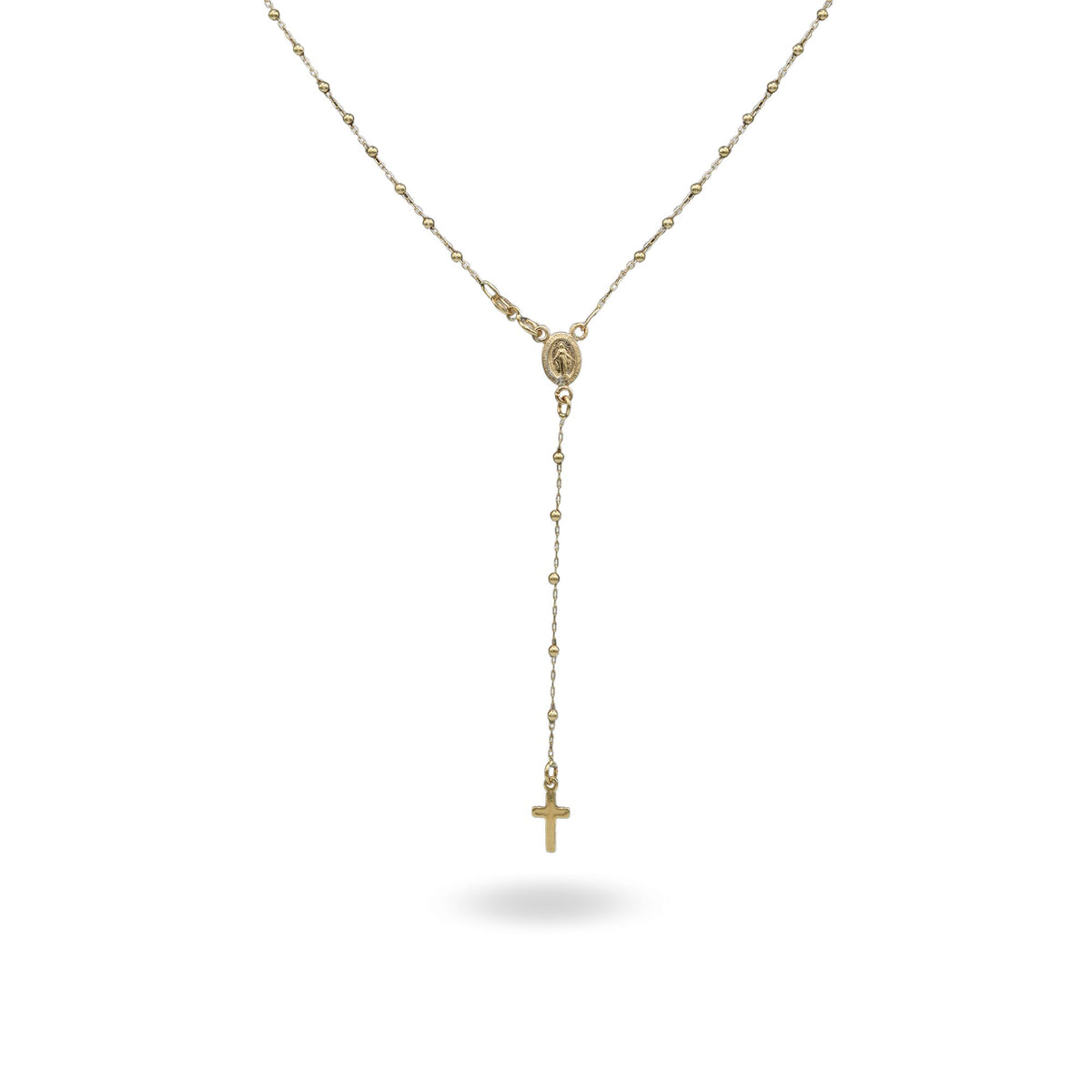 Collana Oro Giallo Oro 18 carati Rosario Pendente Solo Oro
