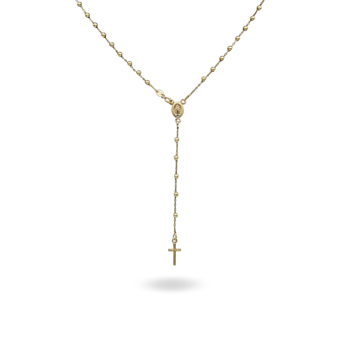 Collana Oro Giallo Oro 18 carati Rosario Pendente Solo Oro