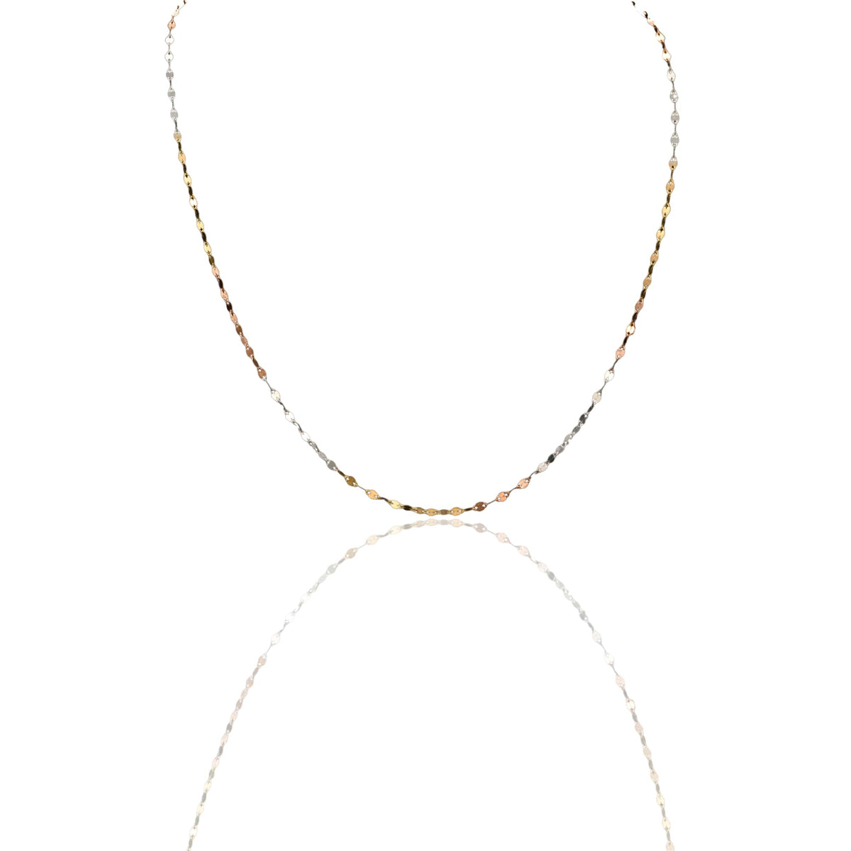 Collana Oro Rosa, Oro Bianco, Oro Giallo Oro 18 carati Elica Solo Oro cm.45