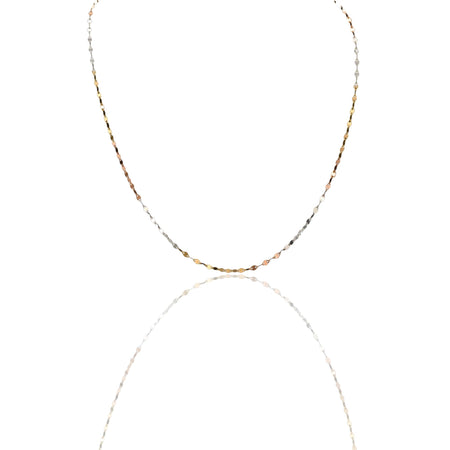 Collana Oro Rosa, Oro Bianco, Oro Giallo Oro 18 carati Elica Solo Oro cm.45