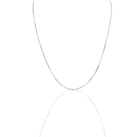 Collana Oro Bianco Oro 18 carati Veneziana Solo Oro cm.45