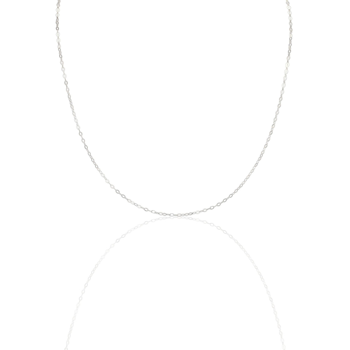 Collana Oro Bianco Oro 18 carati Rolo' Solo Oro cm.45