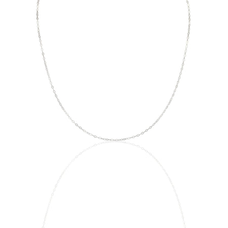 Collana Oro Bianco Oro 18 carati Rolo' Solo Oro cm.45