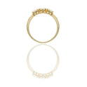 Anello Oro Giallo Oro 18 carati Trilogy Fiore Zirconi Bianchi