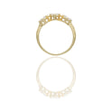 Anello Oro Giallo Oro 18 carati Trilogy Fiore Zirconi Bianchi
