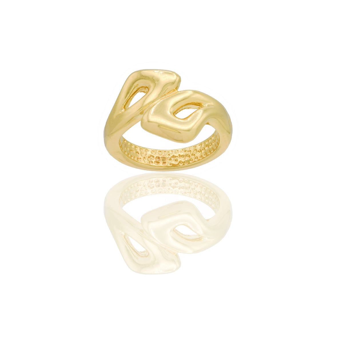 Anelli Oro Giallo Elettroformato  Solo Oro  spessore gambo 4 mm larghezza rombo 1,2 cm